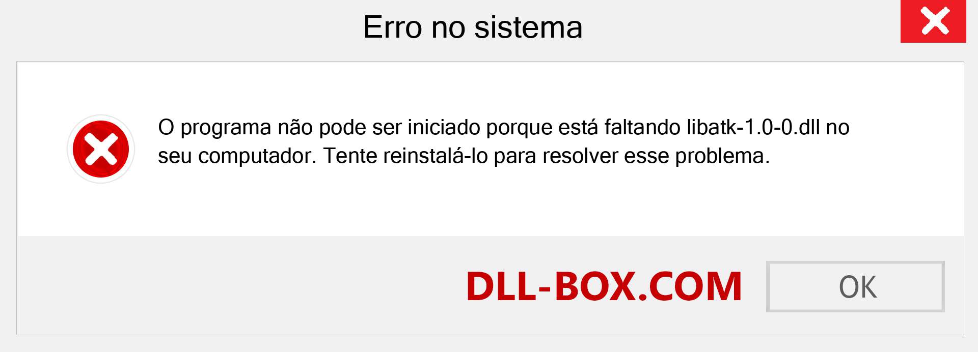 Arquivo libatk-1.0-0.dll ausente ?. Download para Windows 7, 8, 10 - Correção de erro ausente libatk-1.0-0 dll no Windows, fotos, imagens